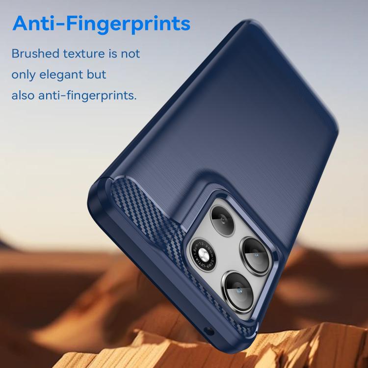 For Motorola Moto G56 5G Carbon Fiber Brushed Texture TPU Phone Case(Blue) - free shipping - PMC TechLife - Order now!