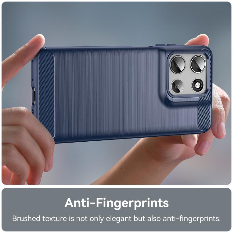 For Motorola Moto G56 5G Carbon Fiber Brushed Texture TPU Phone Case(Blue) - free shipping - PMC TechLife - Order now!