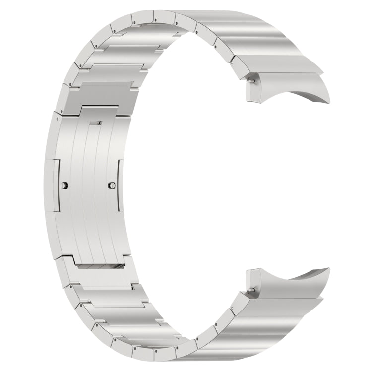 For Samsung Galaxy Watch6/6 Classic/5/5 Pro Button Style One-bead Metal Watch Band(Silver) - Watch Bands by PMC TechLife | Online Shopping South Africa | PMC TechLife