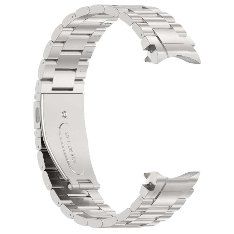 For Samsung Galaxy Watch6/6 Classic/5/5 Pro Button Style Three-bead Metal Watch Band(Silver) - free shipping - PMC TechLife - Order now!