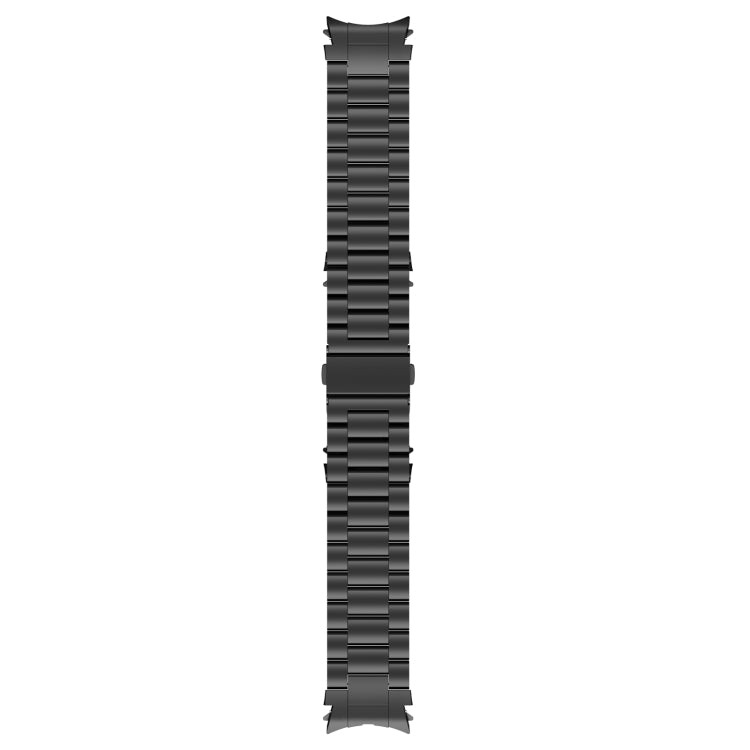 For Samsung Galaxy Watch6/6 Classic/5/5 Pro Button Style Three-bead Metal Watch Band(Titanium Color) - Watch Bands by PMC TechLife | Online Shopping South Africa | PMC TechLife