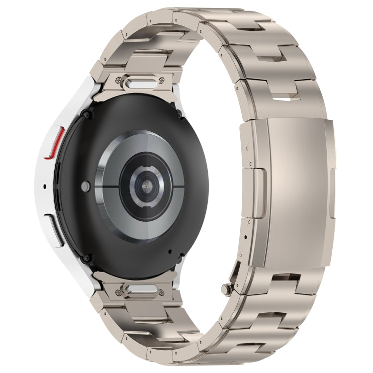 For Samsung Galaxy Watch6/6 Classic/5/5 Pro Button Style Titanium Steel Metal Watch Band(Titanium Color) - free shipping - PMC TechLife - Order now!