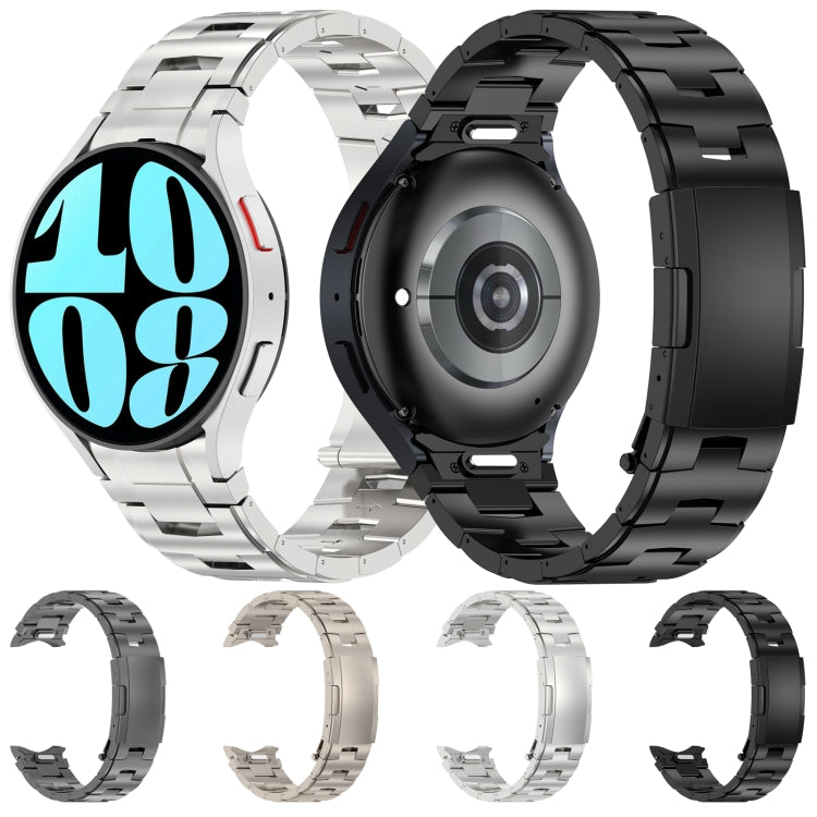 For Samsung Galaxy Watch6/6 Classic/5/5 Pro Button Style Titanium Steel Metal Watch Band(Black) - free shipping - PMC TechLife - Order now!