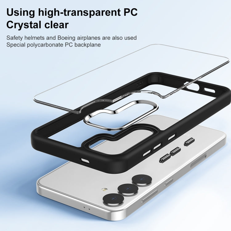 For Samsung Galaxy S25 5G Anti-fingerprint Highly Transparent PC Phone Case(White) - Galaxy S25 5G Cases by PMC Jewellery | Online Shopping South Africa | PMC Jewellery | Buy Now Pay Later Mobicred