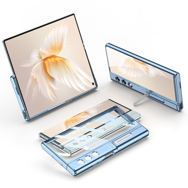 For Honor V Purse GKK Integrated Flip Electroplating TPU Case with Holder(Blue) - free shipping - PMC Jewellery - Order now!