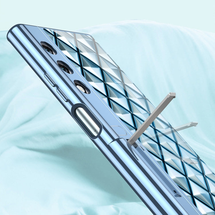 For Honor V Purse GKK Integrated Flip Electroplating TPU Case with Holder(Blue) - free shipping - PMC Jewellery - Order now!