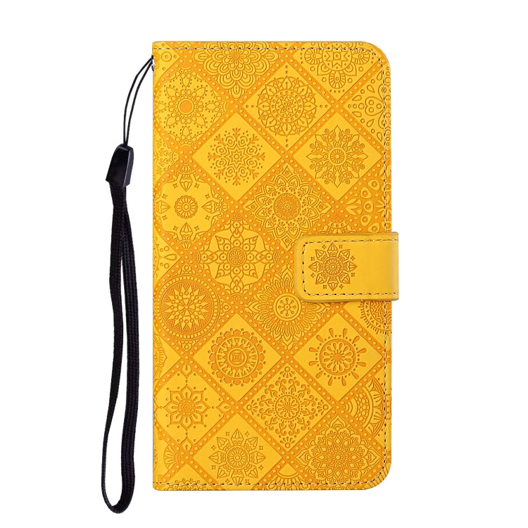 For Google Pixel 9 Pro XL Ethnic Style Embossed Pattern Leather Phone Case(Yellow) - Google Cases by PMC TechLife | Online Shopping South Africa | PMC TechLife | Buy Now Pay Later Mobicred