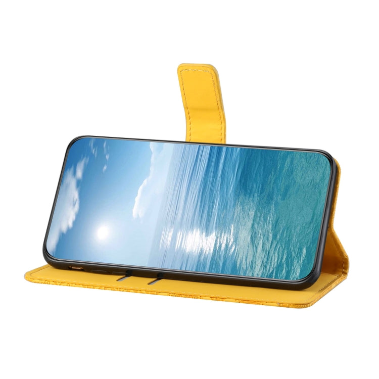 For Google Pixel 9 Pro XL Ethnic Style Embossed Pattern Leather Phone Case(Yellow) - Google Cases by PMC TechLife | Online Shopping South Africa | PMC TechLife | Buy Now Pay Later Mobicred