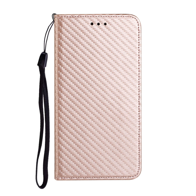 For Xiaomi Redmi Note 13 Pro 5G Carbon Fiber Texture Flip Holder Leather Phone Case(Rose Gold) - Note 13 Pro Cases by PMC TechLife | Online Shopping South Africa | PMC TechLife | Buy Now Pay Later Mobicred