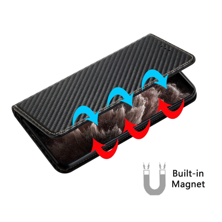 For Xiaomi Redmi Note 13 5G Carbon Fiber Texture Flip Holder Leather Phone Case(Black) - Note 13 Cases by PMC TechLife | Online Shopping South Africa | PMC TechLife | Buy Now Pay Later Mobicred