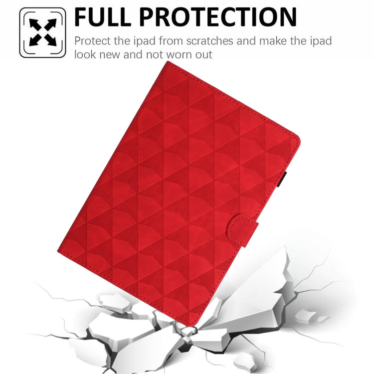 For iPad Pro 11 2024 Diamond Texture Embossed Leather Smart Tablet Case(Red) - iPad Pro 11 2024 Cases by PMC TechLife | Online Shopping South Africa | PMC TechLife | Buy Now Pay Later Mobicred