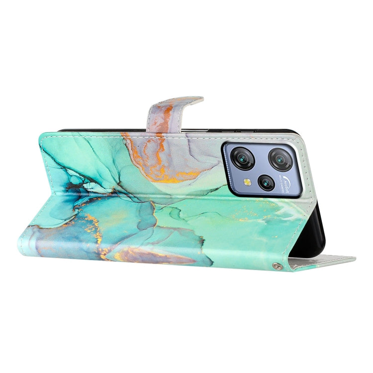 For Blackview A53 Pro Colored Drawing Leather Phone Case(Green Marble) - More Brand by PMC TechLife | Online Shopping South Africa | PMC TechLife | Buy Now Pay Later Mobicred