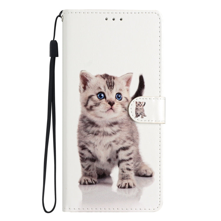 For Blackview A53 Pro Colored Drawing Leather Phone Case(Little Tabby Cat) - More Brand by PMC TechLife | Online Shopping South Africa | PMC TechLife | Buy Now Pay Later Mobicred