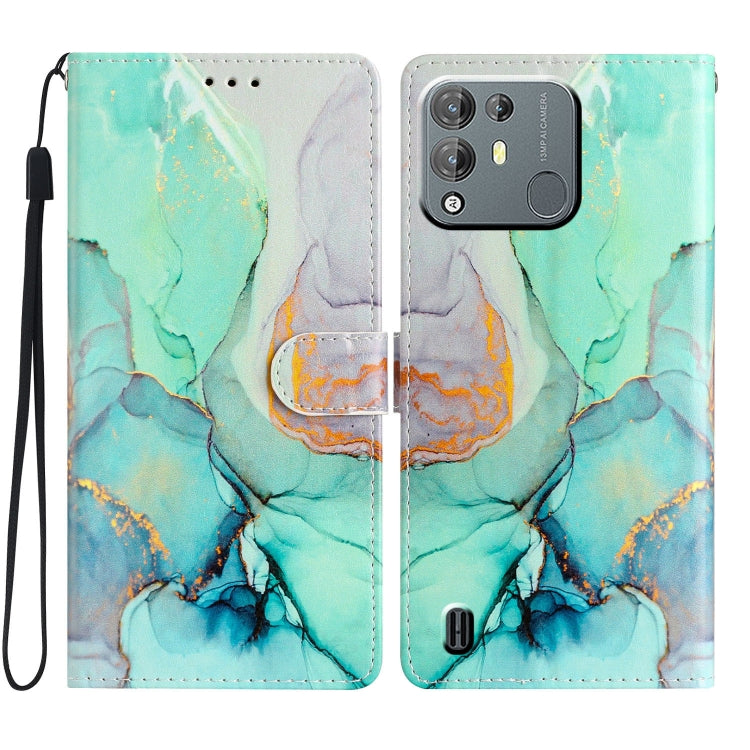 For Blackview A55 Pro Colored Drawing Leather Phone Case(Green Marble) - More Brand by PMC TechLife | Online Shopping South Africa | PMC TechLife | Buy Now Pay Later Mobicred