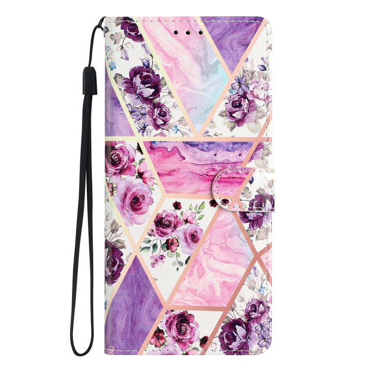For Blackview A55 Pro Colored Drawing Leather Phone Case(Purple Marble) - More Brand by PMC TechLife | Online Shopping South Africa | PMC TechLife | Buy Now Pay Later Mobicred