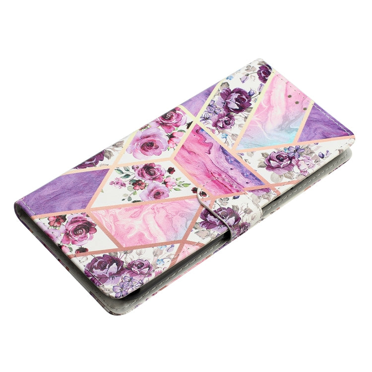 For Blackview A55 Pro Colored Drawing Leather Phone Case(Purple Marble) - More Brand by PMC TechLife | Online Shopping South Africa | PMC TechLife | Buy Now Pay Later Mobicred