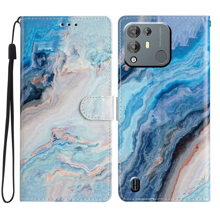 For Blackview A55 Pro Colored Drawing Leather Phone Case(Blue Marble) - More Brand by PMC TechLife | Online Shopping South Africa | PMC TechLife | Buy Now Pay Later Mobicred