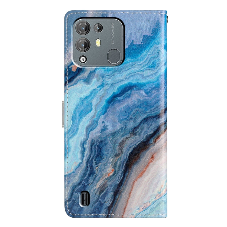 For Blackview A55 Pro Colored Drawing Leather Phone Case(Blue Marble) - More Brand by PMC TechLife | Online Shopping South Africa | PMC TechLife | Buy Now Pay Later Mobicred