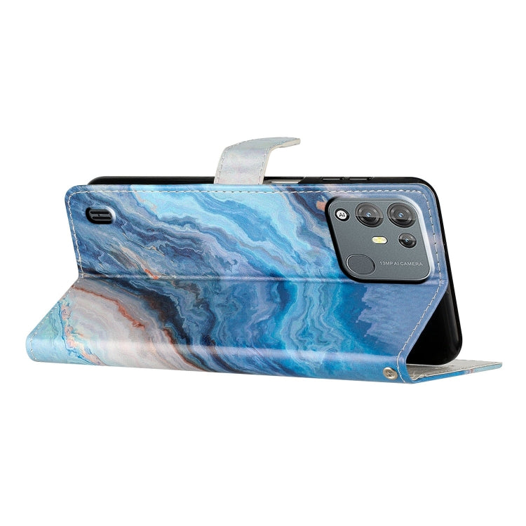 For Blackview A55 Pro Colored Drawing Leather Phone Case(Blue Marble) - More Brand by PMC TechLife | Online Shopping South Africa | PMC TechLife | Buy Now Pay Later Mobicred