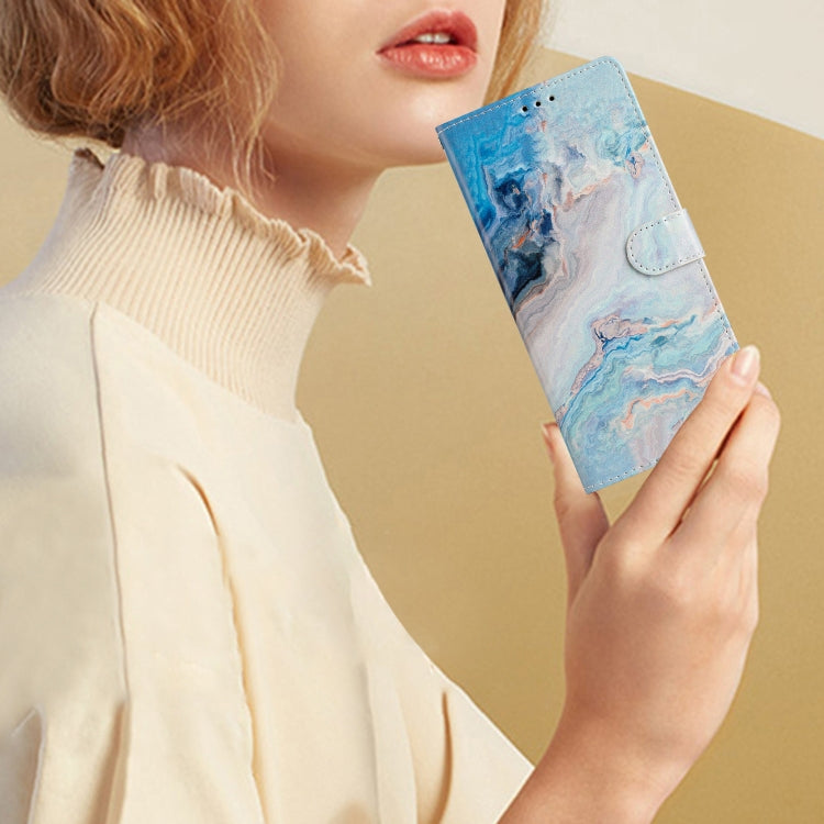 For Blackview A55 Pro Colored Drawing Leather Phone Case(Blue Marble) - More Brand by PMC TechLife | Online Shopping South Africa | PMC TechLife | Buy Now Pay Later Mobicred