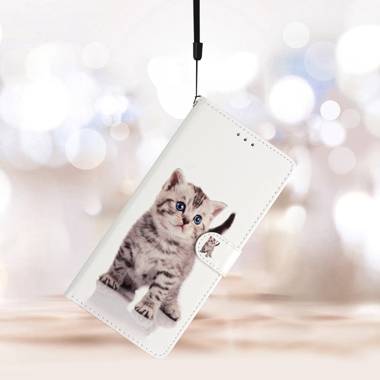 For Blackview A55 Pro Colored Drawing Leather Phone Case(Little Tabby Cat) - More Brand by PMC TechLife | Online Shopping South Africa | PMC TechLife | Buy Now Pay Later Mobicred