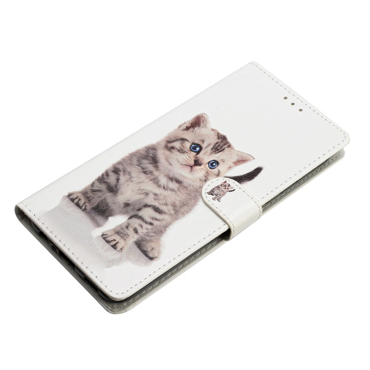 For Blackview A55 Pro Colored Drawing Leather Phone Case(Little Tabby Cat) - More Brand by PMC TechLife | Online Shopping South Africa | PMC TechLife | Buy Now Pay Later Mobicred