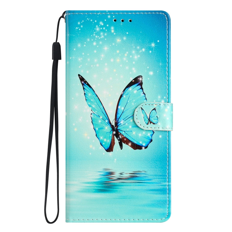 For TCL 40 SE Colored Drawing Leather Phone Case(Blue Butterfly) - More Brand by PMC TechLife | Online Shopping South Africa | PMC TechLife | Buy Now Pay Later Mobicred