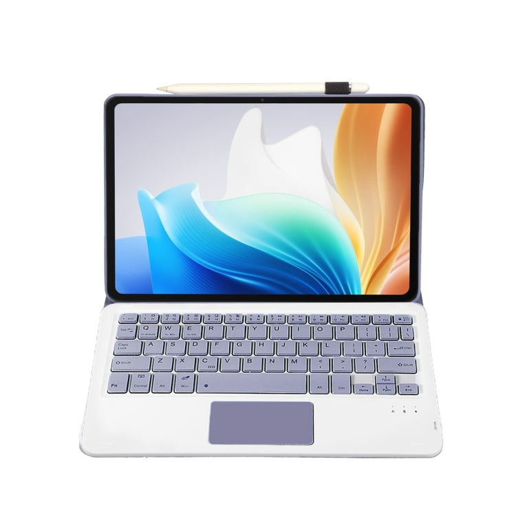 For OnePlus Pad Go / OPPO Pad Air2 / Neo OP14-A TPU Ultra-thin Detachable Bluetooth Keyboard Leather Case with Touchpad(Purple) - Others Keyboard by PMC TechLife | Online Shopping South Africa | PMC TechLife | Buy Now Pay Later Mobicred