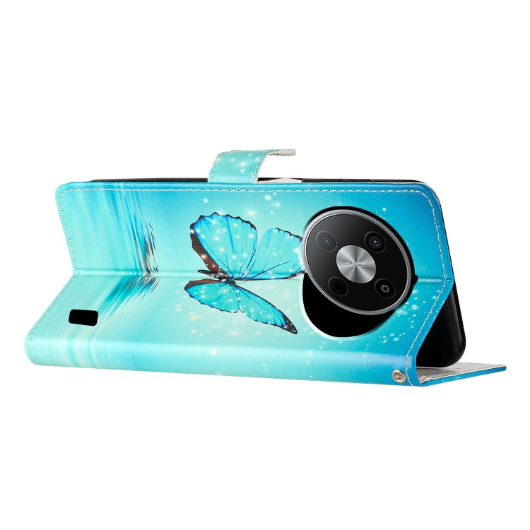 For ZTE Blade A73 5G Colored Drawing Leather Phone Case(Blue Butterfly) - ZTE Cases by PMC TechLife | Online Shopping South Africa | PMC TechLife | Buy Now Pay Later Mobicred