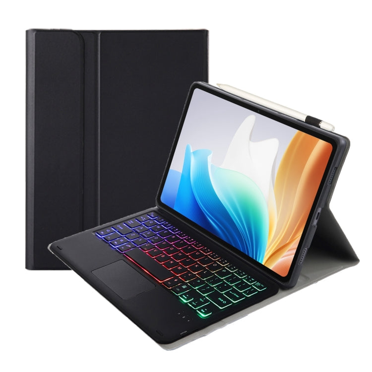 For OnePlus Pad Go / OPPO Pad Air2 / Neo OP14-AS TPU Ultra-thin Detachable Backlight Bluetooth Keyboard Leather Case with Touchpad(Black) - OPPO Keyboard by PMC TechLife | Online Shopping South Africa | PMC TechLife | Buy Now Pay Later Mobicred