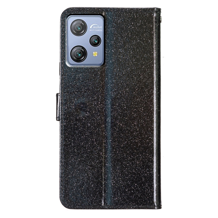 For Blackview A53 Pro Glitter Powder Flip Leather Phone Case(Black) - More Brand by PMC TechLife | Online Shopping South Africa | PMC TechLife