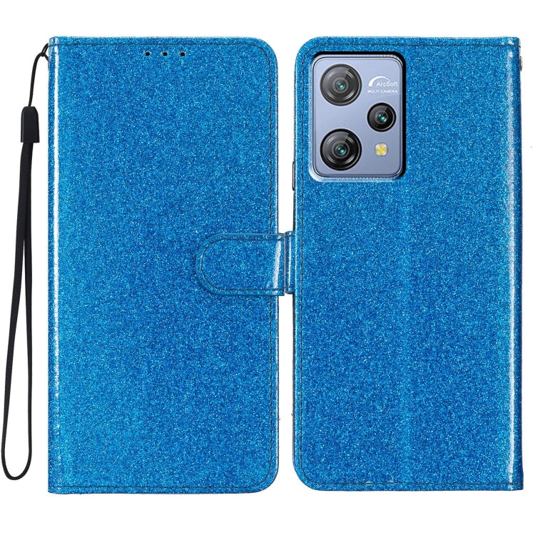 For Blackview A53 Pro Glitter Powder Flip Leather Phone Case(Blue) - More Brand by PMC TechLife | Online Shopping South Africa | PMC TechLife | Buy Now Pay Later Mobicred