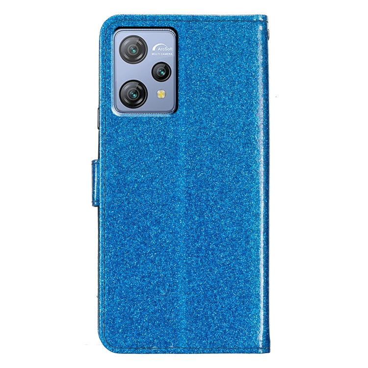 For Blackview A53 Pro Glitter Powder Flip Leather Phone Case(Blue) - More Brand by PMC TechLife | Online Shopping South Africa | PMC TechLife | Buy Now Pay Later Mobicred