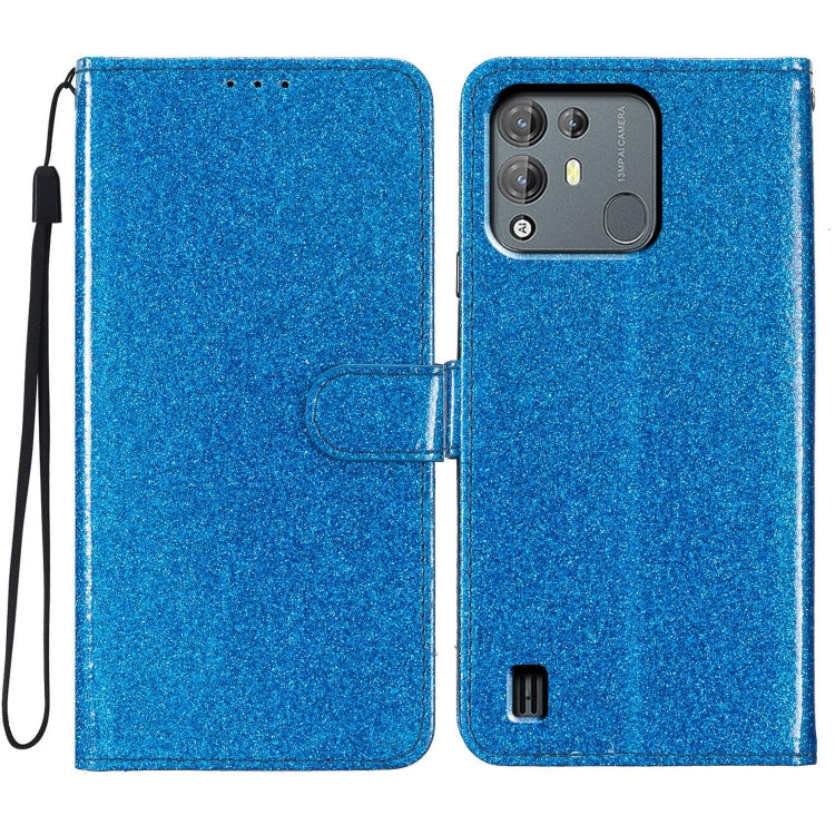 For Blackview A55 Pro Glitter Powder Flip Leather Phone Case(Blue) - More Brand by PMC TechLife | Online Shopping South Africa | PMC TechLife