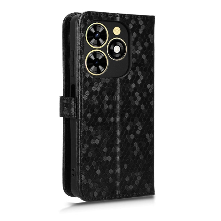 For Tecno Spark Go 2024 / Spark 20C Honeycomb Dot Texture Leather Phone Case(Black) - free shipping - PMC Jewellery - Order now!