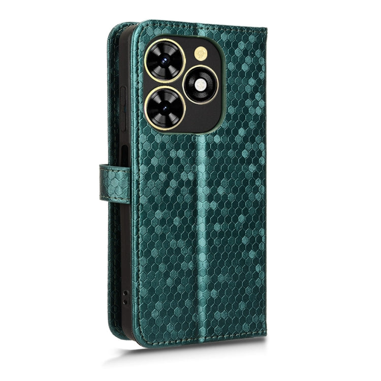 For Tecno Spark Go 2024 / Spark 20C Honeycomb Dot Texture Leather Phone Case(Green) - Tecno Cases by PMC Jewellery | Online Shopping South Africa | PMC Jewellery | Buy Now Pay Later Mobicred