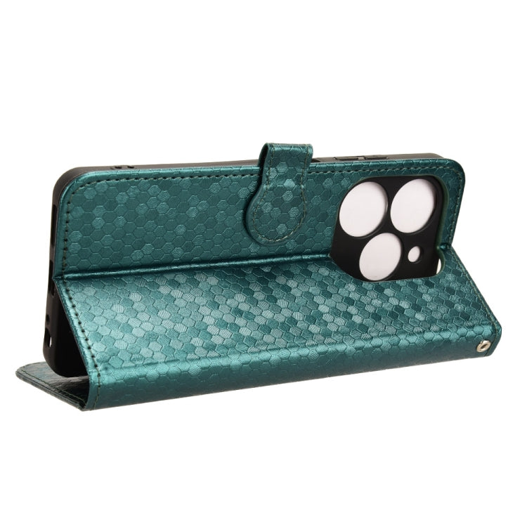 For Tecno Spark Go 2024 / Spark 20C Honeycomb Dot Texture Leather Phone Case(Green) - Tecno Cases by PMC Jewellery | Online Shopping South Africa | PMC Jewellery | Buy Now Pay Later Mobicred