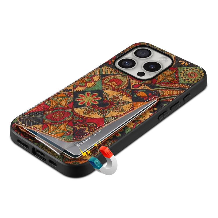 For iPhone 16 Pro Dual Card Slot Holder Phone Case(Autumn Yellow) - iPhone 16 Pro Cases by PMC TechLife | Online Shopping South Africa | PMC TechLife | Buy Now Pay Later Mobicred