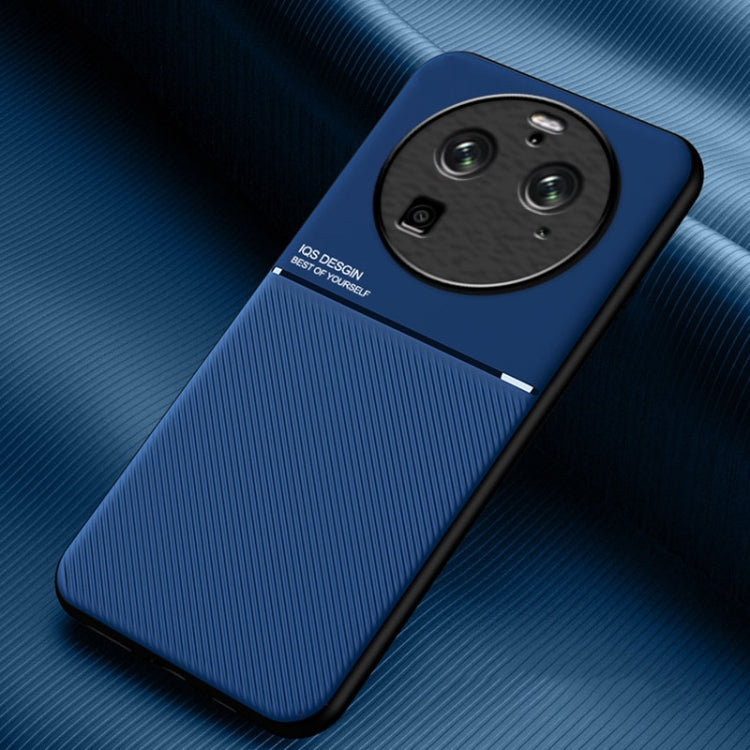 For OPPO Find X6 Pro Classic Tilt Strip Grain Magnetic Shockproof PC + TPU Phone Case(Blue) - OPPO Cases by PMC TechLife | Online Shopping South Africa | PMC TechLife