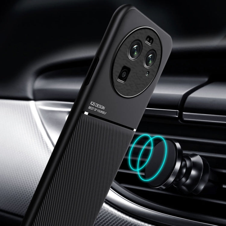 For OPPO Find X6 Pro Classic Tilt Strip Grain Magnetic Shockproof PC + TPU Phone Case(Blue) - OPPO Cases by PMC TechLife | Online Shopping South Africa | PMC TechLife
