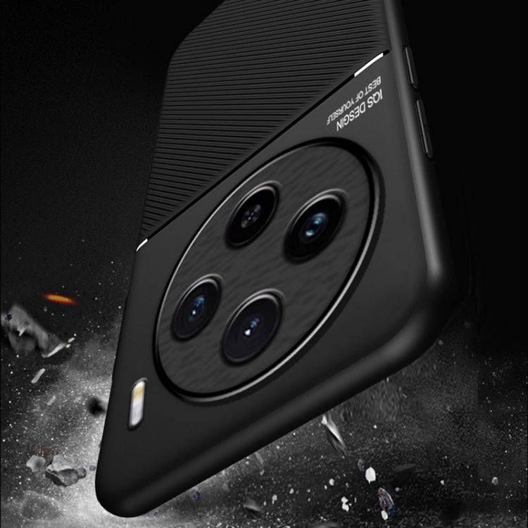 For vivo X100 Classic Tilt Strip Grain Magnetic Shockproof PC + TPU Phone Case(Blue) - X100 Cases by PMC TechLife | Online Shopping South Africa | PMC TechLife