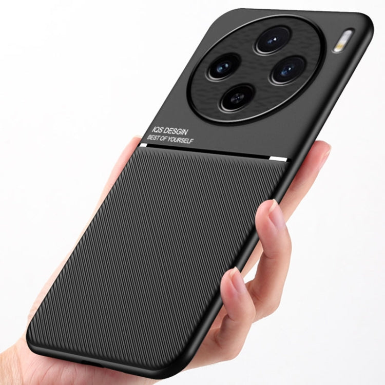 For vivo X100 Pro Classic Tilt Strip Grain Magnetic Shockproof PC + TPU Phone Case(Blue) - X100 Pro Cases by PMC TechLife | Online Shopping South Africa | PMC TechLife