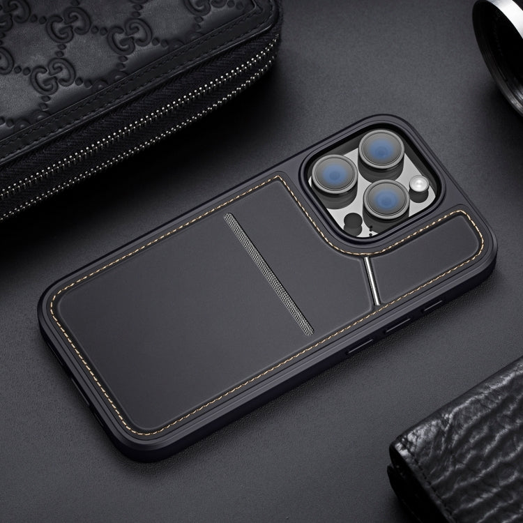 For iPhone 16 Pro Max DUX DUCIS Rafi II Series MagSafe Magnetic Holder RFID Phone Case(Black) - free shipping - PMC Jewellery - Order now!