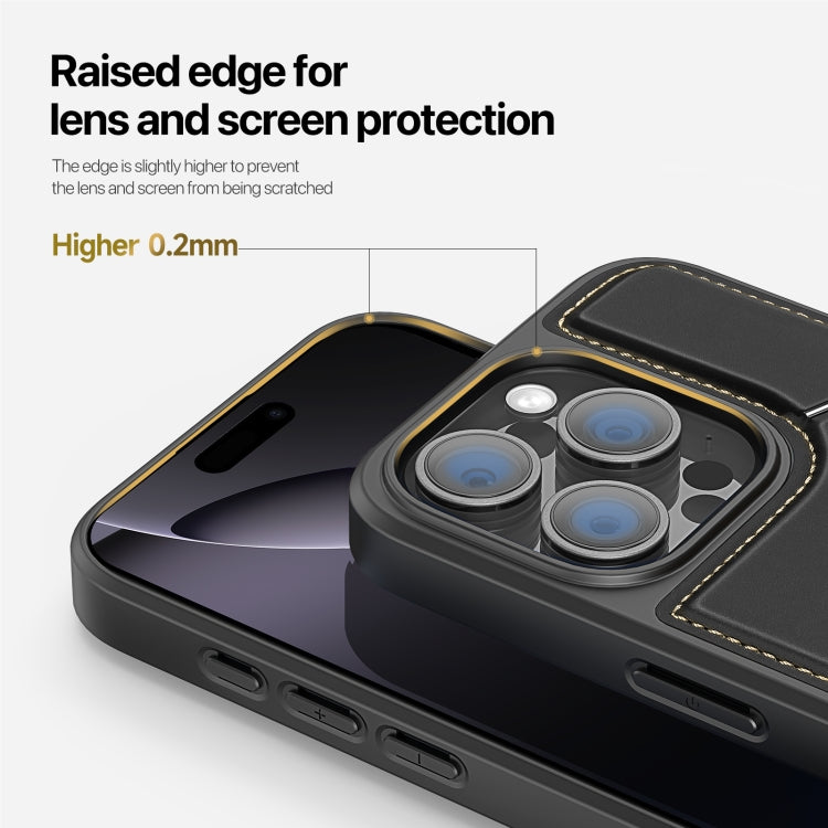 For iPhone 16 Pro DUX DUCIS Rafi II Series MagSafe Magnetic Holder RFID Phone Case(Black) - free shipping - PMC Jewellery - Order now!