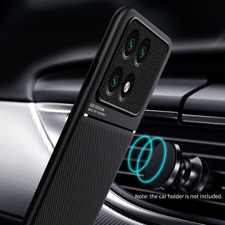 For Xiaomi Redmi K70 Classic Tilt Strip Grain Magnetic Shockproof PC + TPU Phone Case(Blue) - free shipping - PMC Jewellery - Order now!