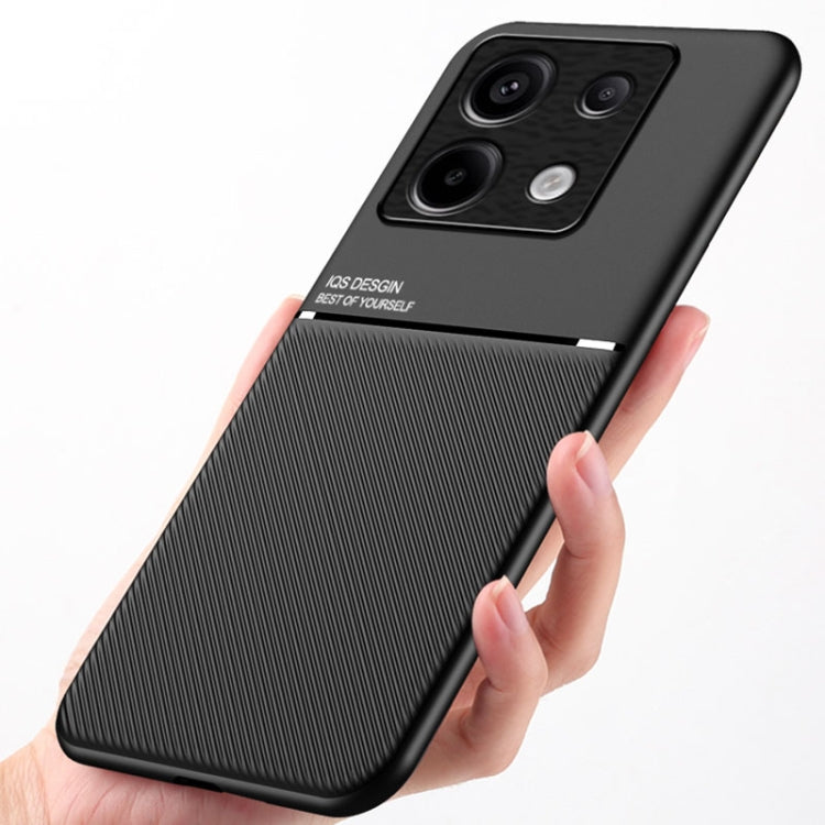 For Xiaomi Redmi Note 13 Pro+ 5G Classic Tilt Strip Grain Magnetic Shockproof PC + TPU Phone Case(Green) - Note 13 Pro+ Cases by PMC TechLife | Online Shopping South Africa | PMC TechLife