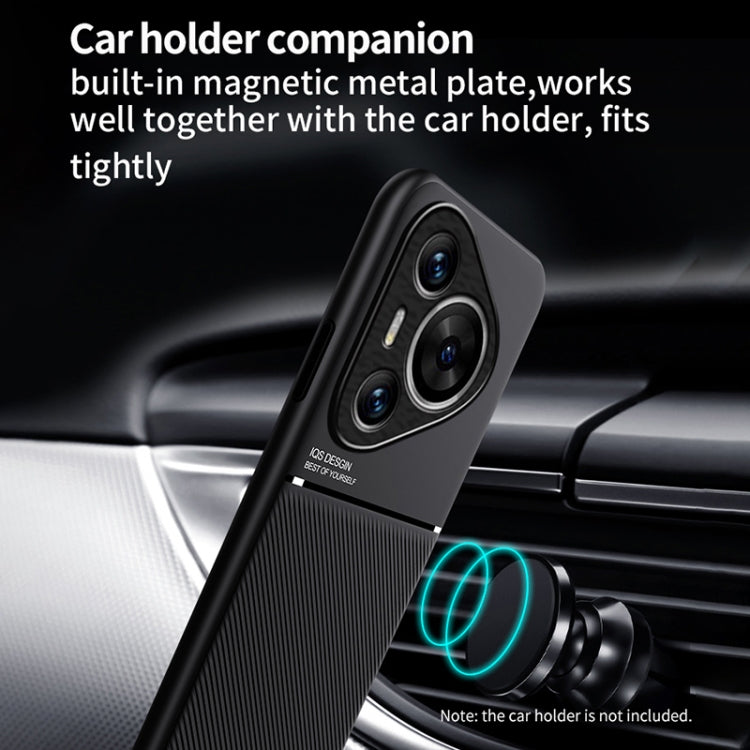 For Huawei Pura 70 Classic Tilt Strip Grain Magnetic PC Hybrid TPU Phone Case(Black) - free shipping - PMC Jewellery - Order now!