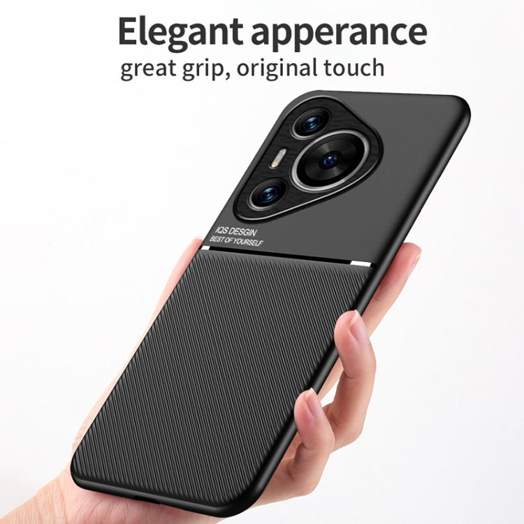 For Huawei Pura 70 Ultra Classic Tilt Strip Grain Magnetic PC Hybrid TPU Phone Case(Blue) - Huawei Cases by PMC Jewellery | Online Shopping South Africa | PMC Jewellery | Buy Now Pay Later Mobicred
