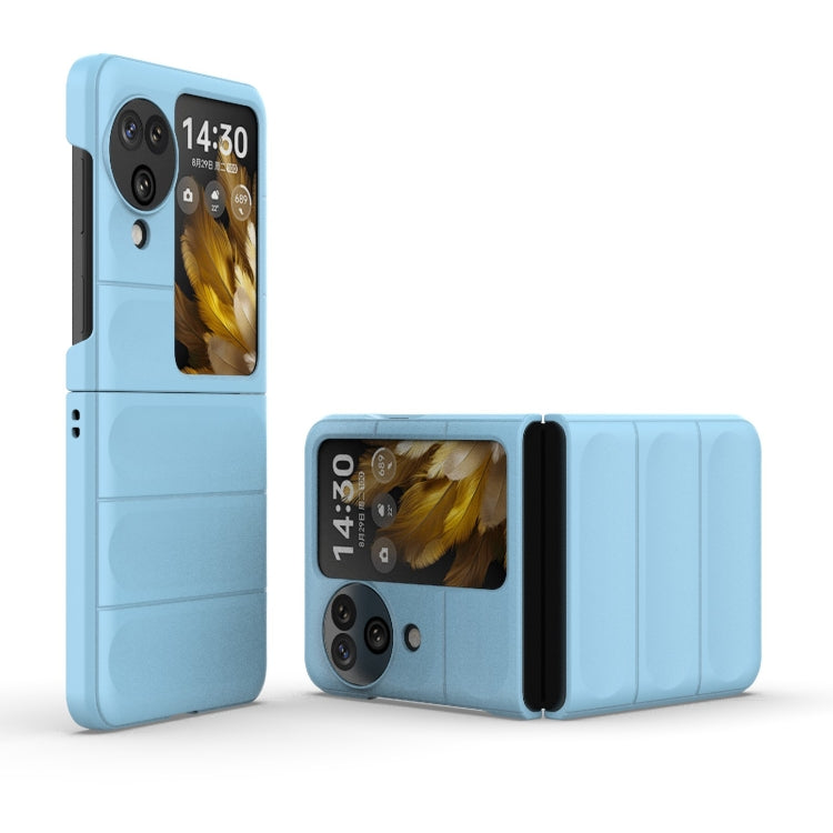 For OPPO Find N3 Flip Magic Shield Fold PC Shockproof Phone Case(Light Blue) - Find N3 Flip Cases by PMC TechLife | Online Shopping South Africa | PMC TechLife | Buy Now Pay Later Mobicred