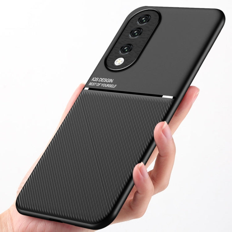 For Honor 90 Classic Tilt Strip Grain Magnetic PC Hybrid TPU Phone Case(Blue) - Honor Cases by PMC TechLife | Online Shopping South Africa | PMC TechLife | Buy Now Pay Later Mobicred